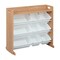 3-Tier Organizer with Shelf and 9 Removable Plastic Bins, 3x3
